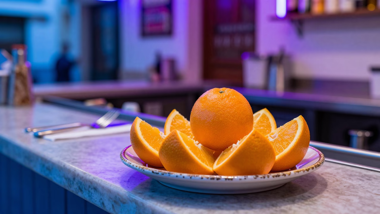 Blue Hour on Cutlery in in Valencia, Spain