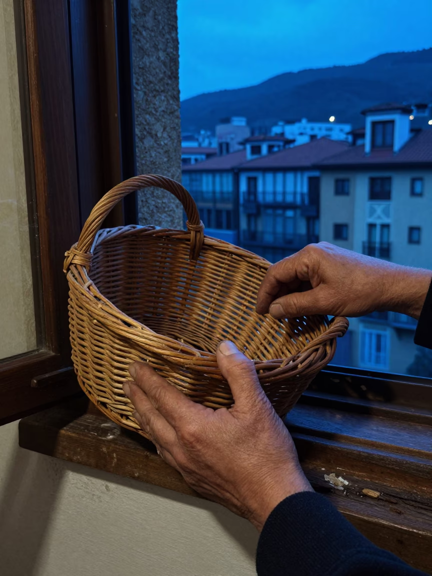 Blue Hour on Hands in Bilbao in in Bilbao, Spain
