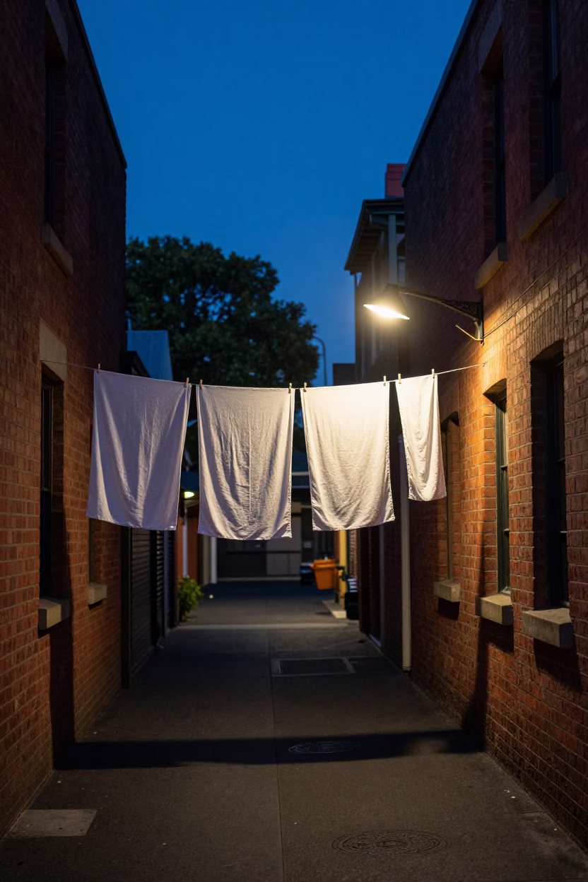 Blue Hour on Photography Laneway in Melbourne in in Melbourne, Victoria, Australia