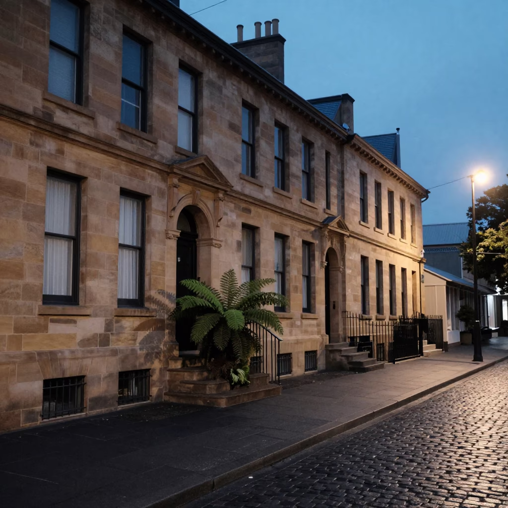Blue Hour on Resident in Hobart in in Hobart, Tasmania, Australia