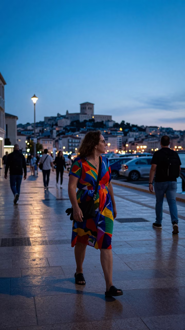 Blue Hour on Street Photography in Marseille in in Marseille, France