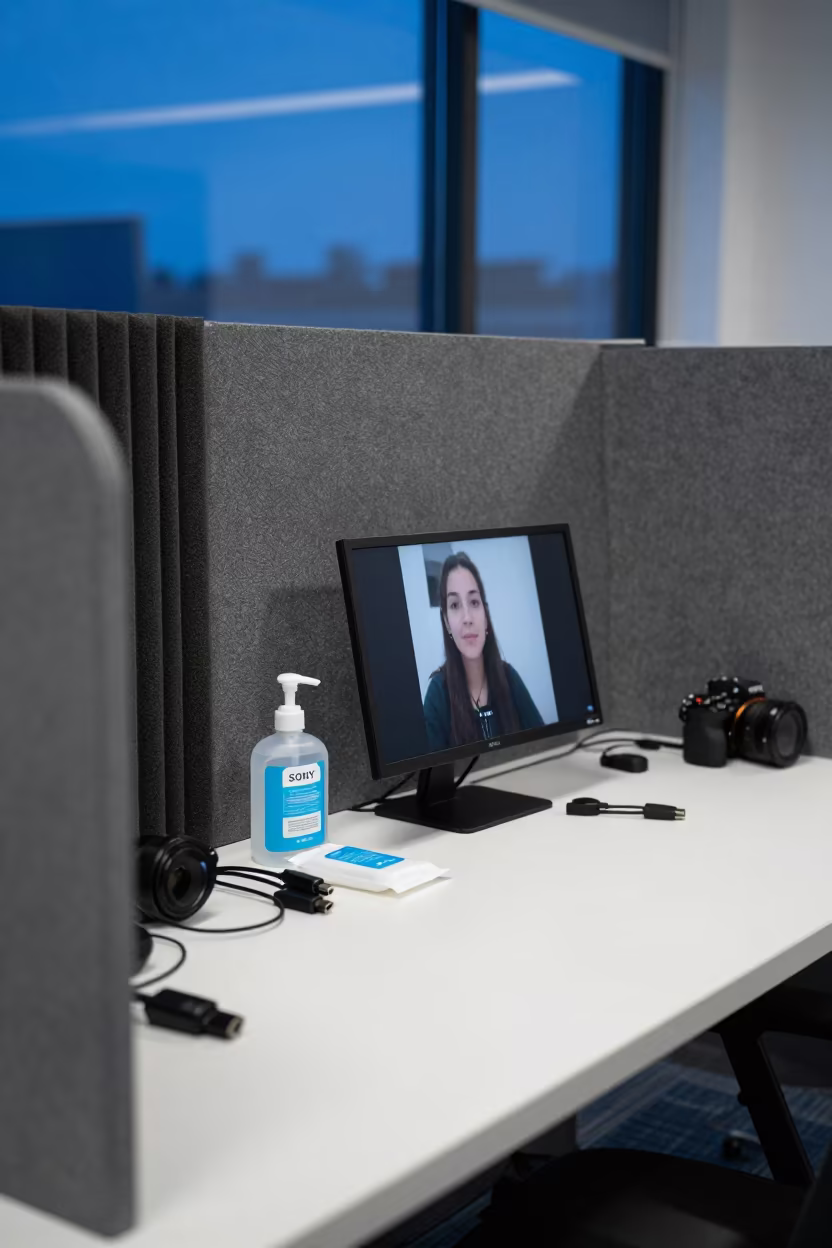 Blue Hour Video Call Booth in Barinas Coworking in inside a coworking floor near Barinas
