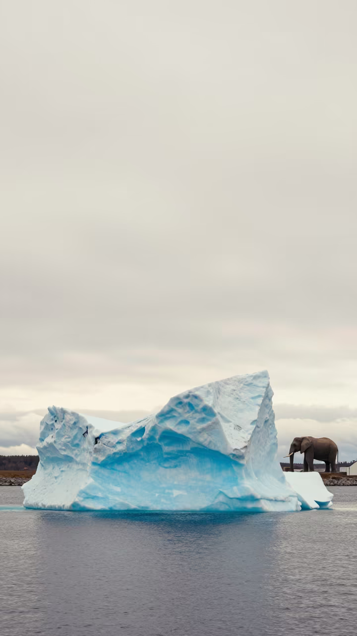 Blue Iceberg Arch Elephant Rooftop Quebec in in Quebec