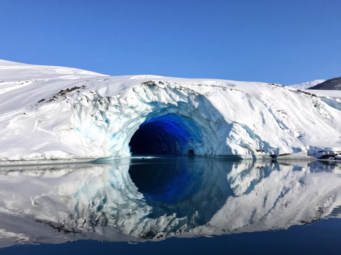 Blue Light Glacier Cave Near Sapporo in near Sapporo