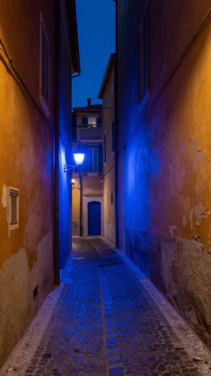 Blue Light in Nice at The Last Blue Light Of Evening in in Nice, France