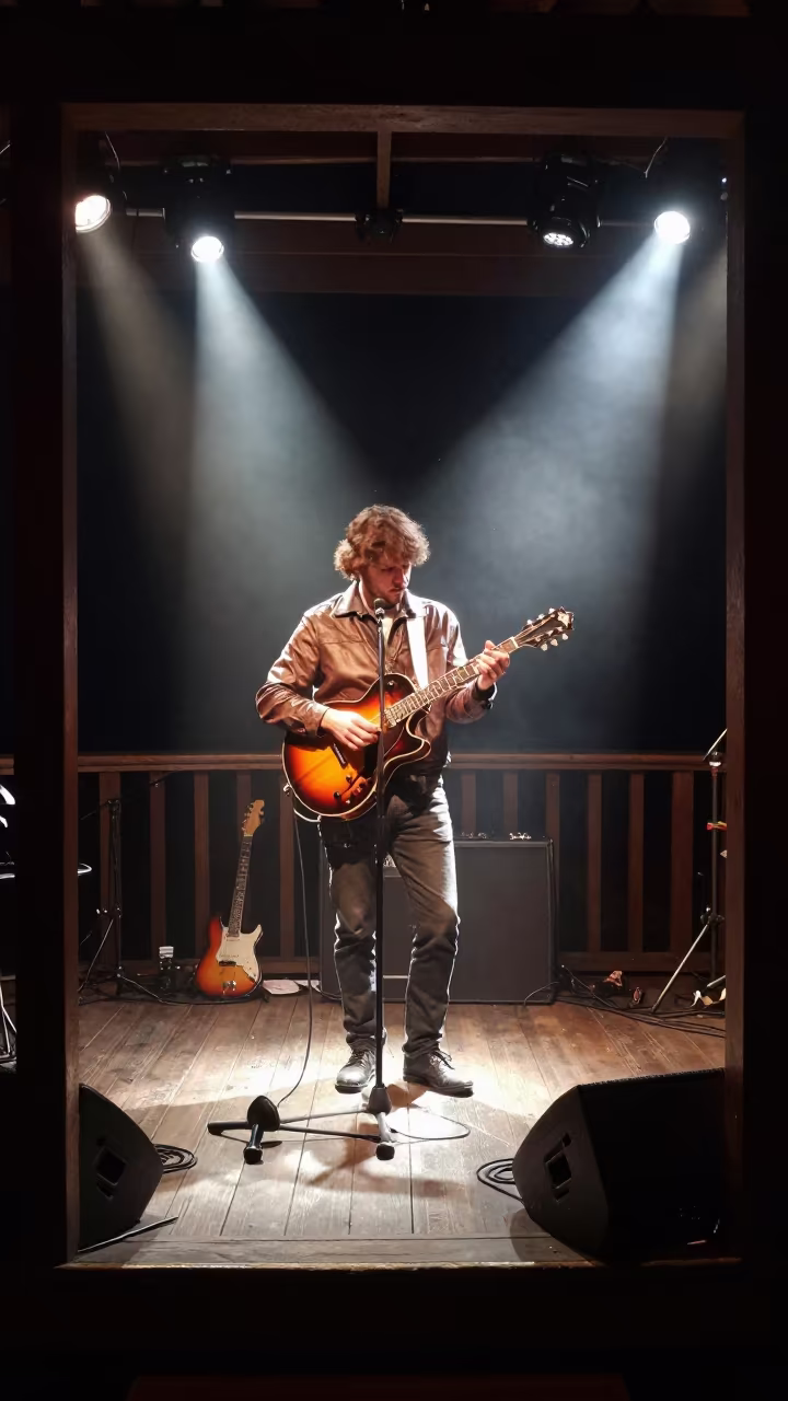 Bluegrass Mandolin Picker at Belfast Jazz Club in at a jazz club in Belfast