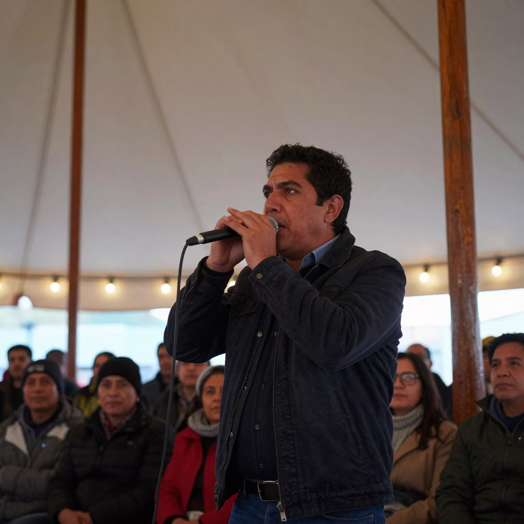 Blues Harmonica Player Under Circus Tent in under a circus tent in Torreón