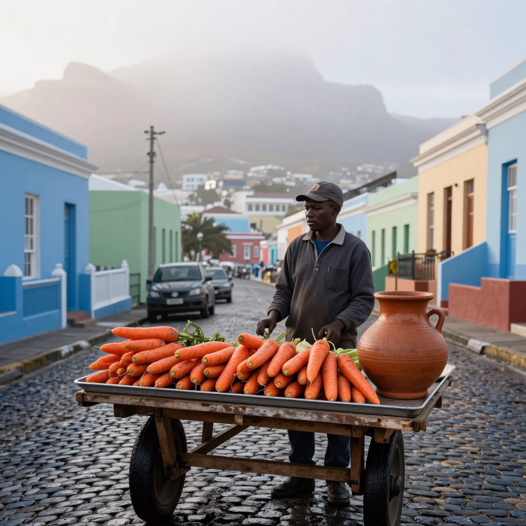 Bo-Kaap Vendor in Cape Town in in Cape Town, South Africa