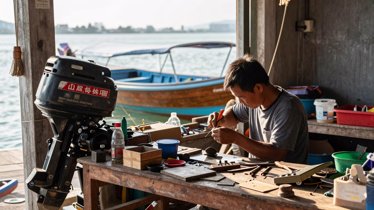 Boat Motor in Phuket in in Phuket, Thailand