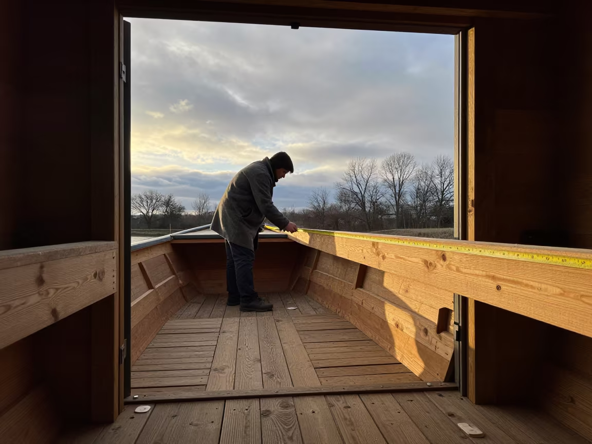 Boatbuilder in San Luis Winter Evening in in San Luis