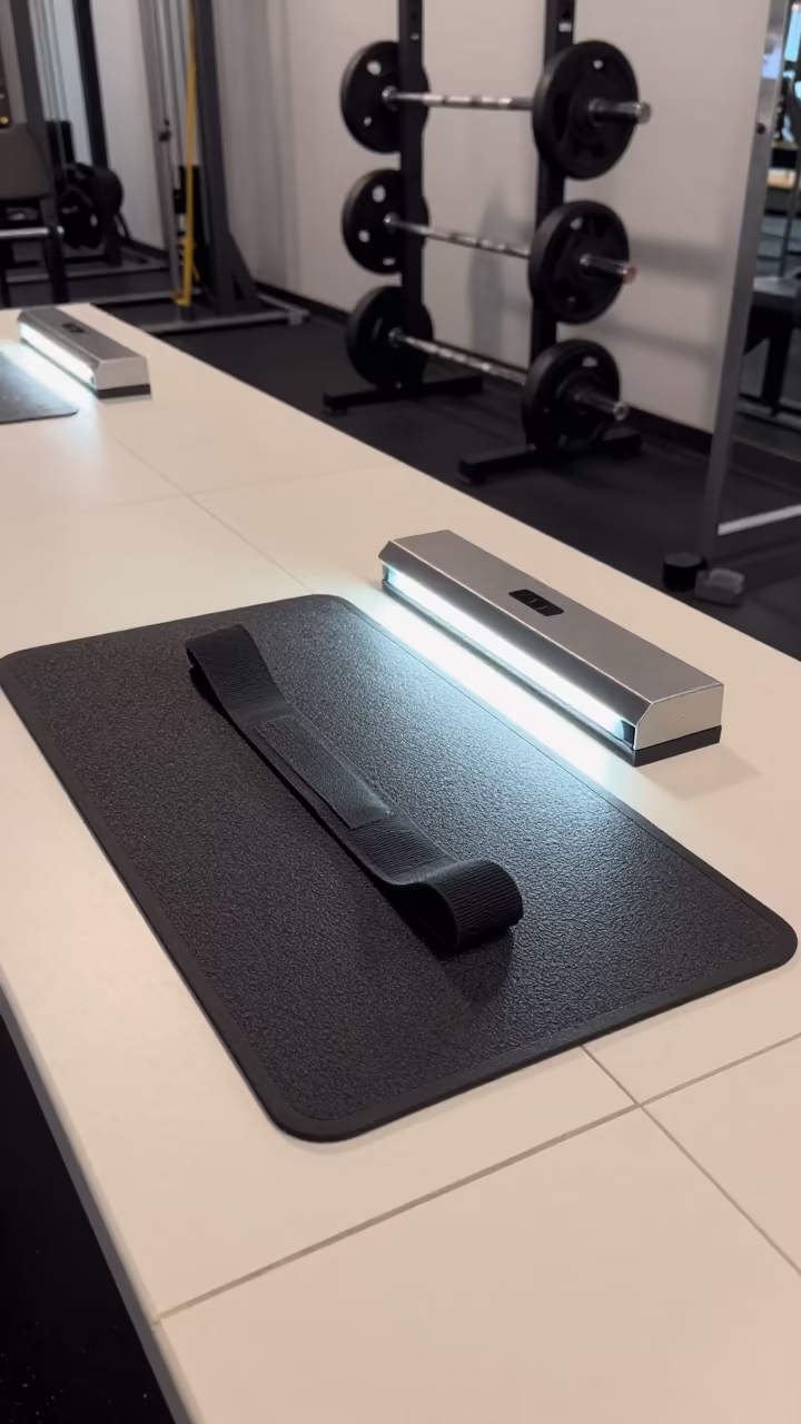 Body Scan Wipe Station Near Gym Check-in Desk in at a gym check-in desk near Gualeguaychú