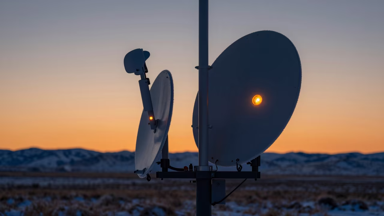 Boise Weather Station Antenna Sunset Silhouette in in Boise
