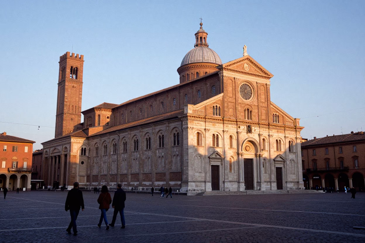 Bologna Morning Light at First Light Of Dawn in in Bologna, Italy