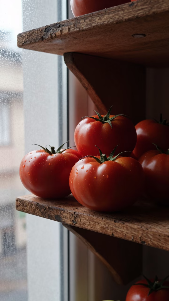 Bologna Tomatoes at Midday Light in in Bologna, Italy