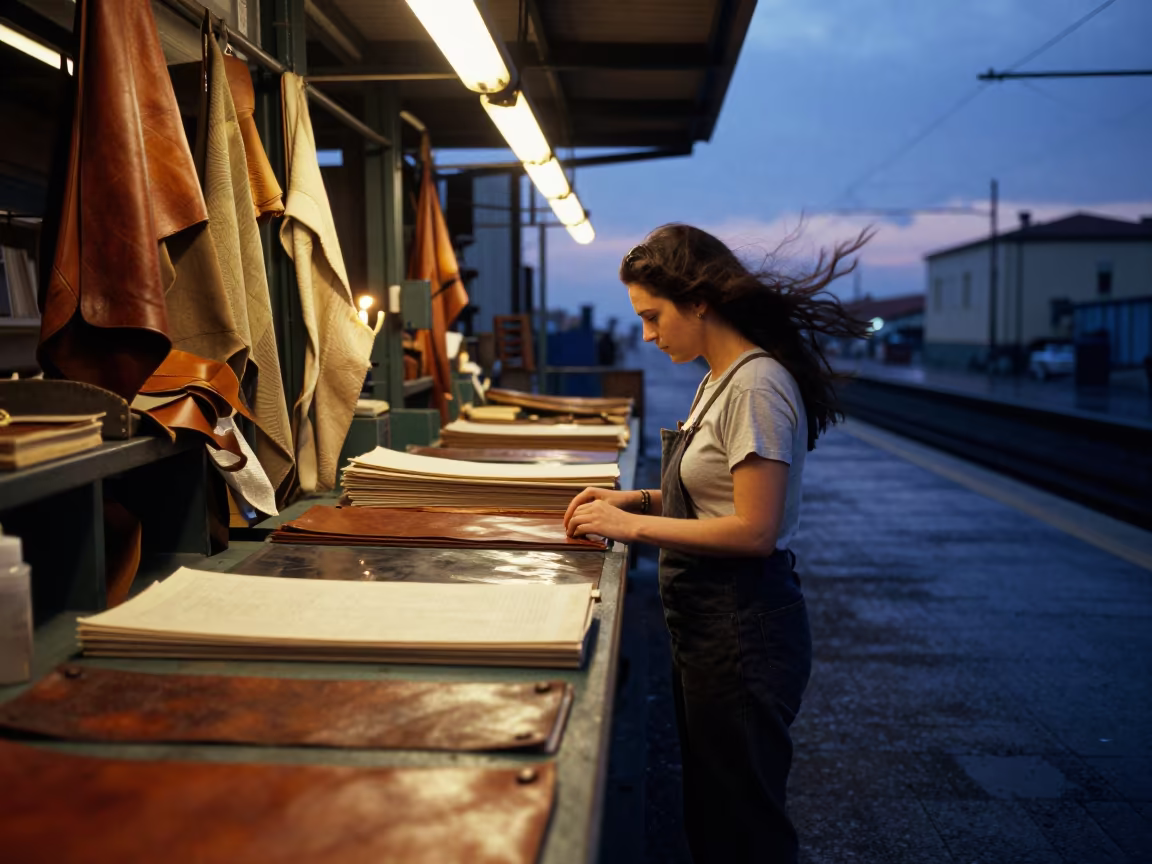 Bookbinder With Folios In Naples Foundry Blue Hour in in a foundry in Centro Storico, Naples