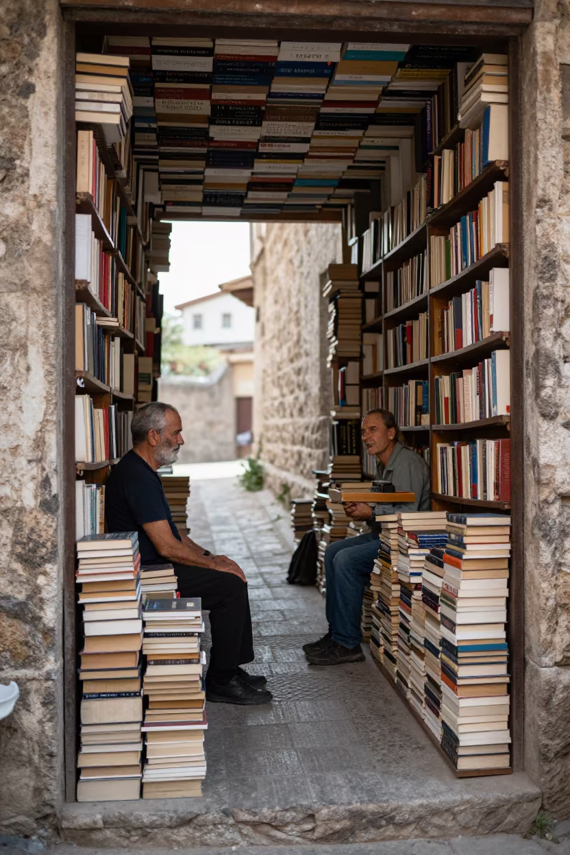 Bookseller in Ağrı Late Afternoon Portrait in in Ağrı