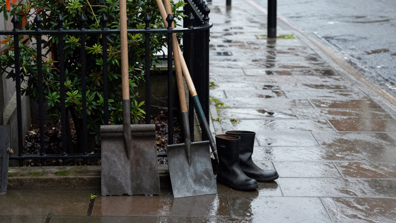 Boots at Midday Light in in Dublin, Ireland
