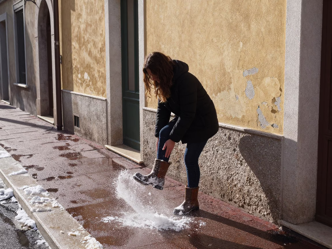 Boots in Nice at Noon Light in in Nice, France