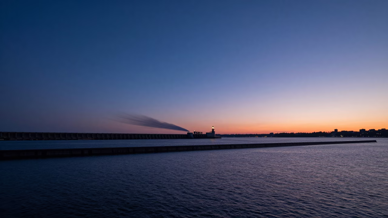 Boston Coastal Wind at Nautical Dawn Light in in Boston, Massachusetts, United States