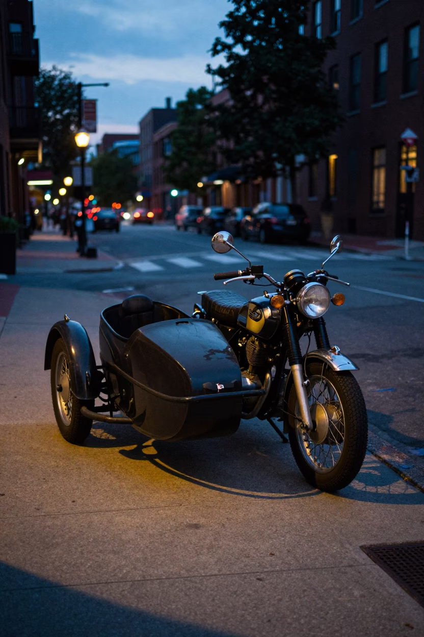 Boston Early Evening at The Early Evening Light in in Boston, Massachusetts, United States