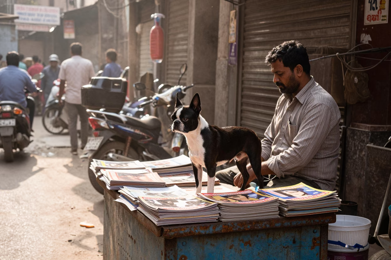 Boston Terrier in Delhi in in Delhi, India
