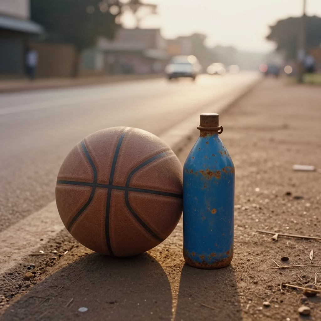 Bottle just after sunrise in Nairobi in in Nairobi, Kenya