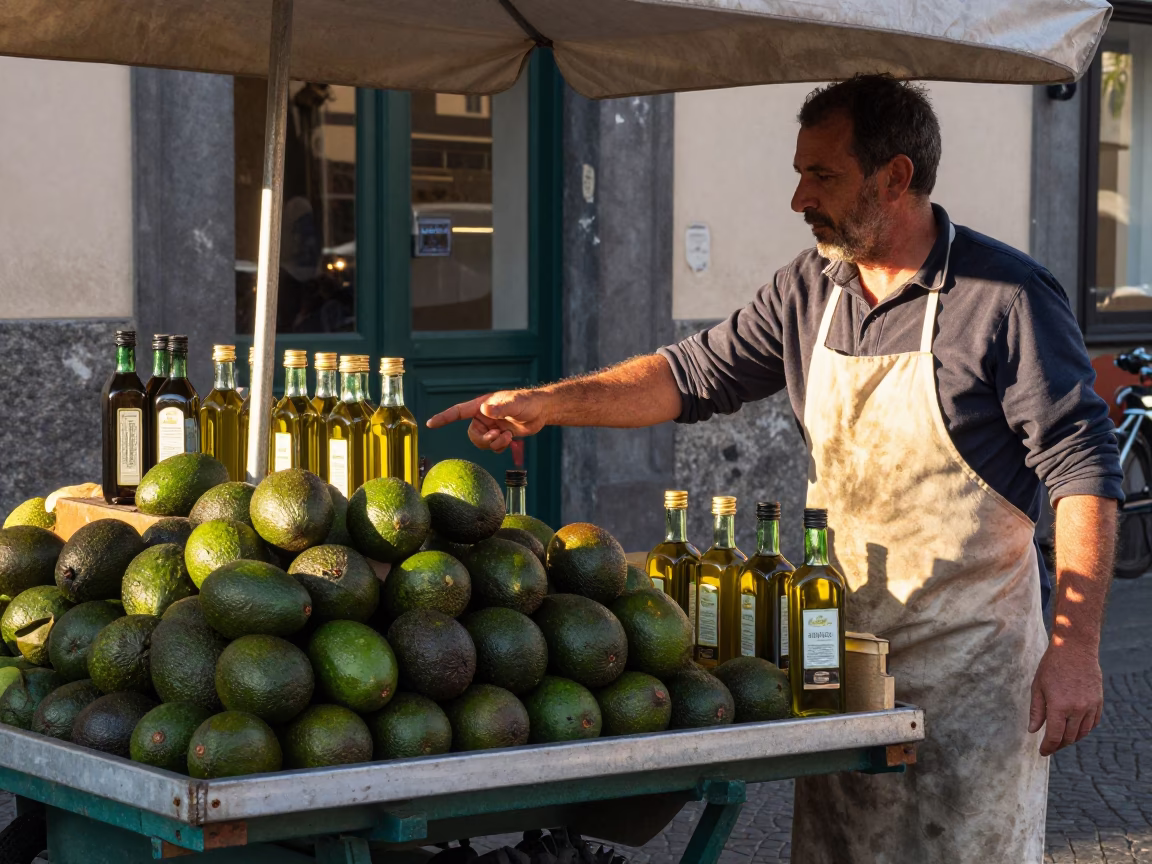 Bottles in Naples at As First Light Reaches The Scene in in Naples, Italy