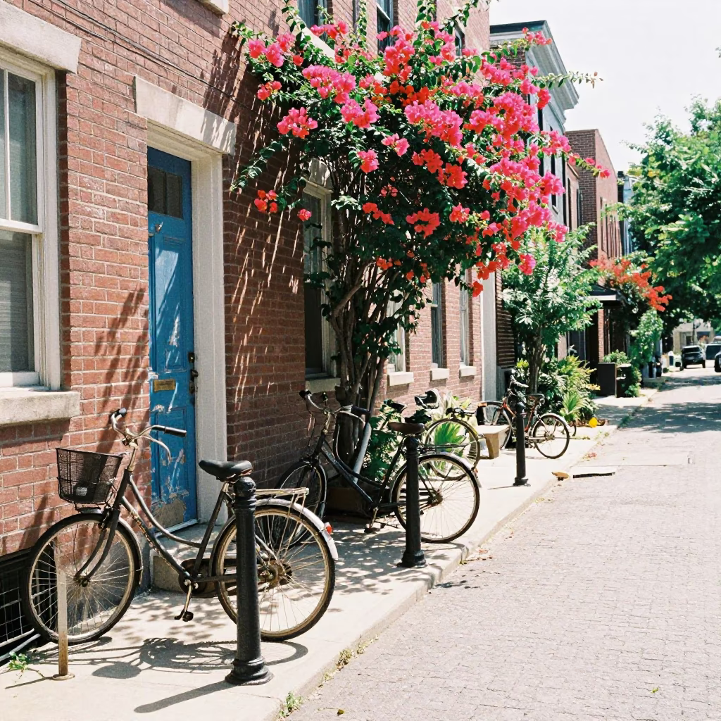 Bougainvillea at Afternoon Light in in Philadelphia, Pennsylvania, United States