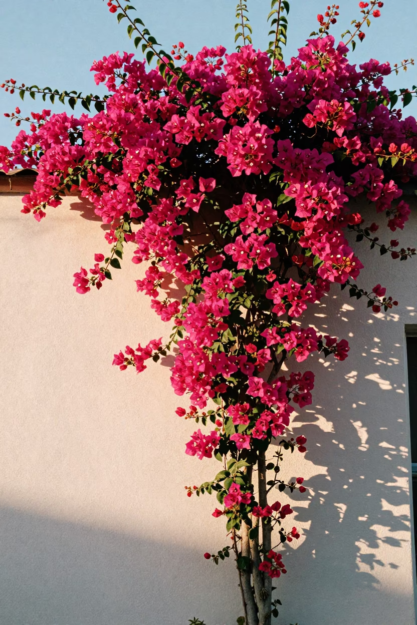 Bougainvillea Cascade just after sunrise in San Diego in in San Diego, California, United States