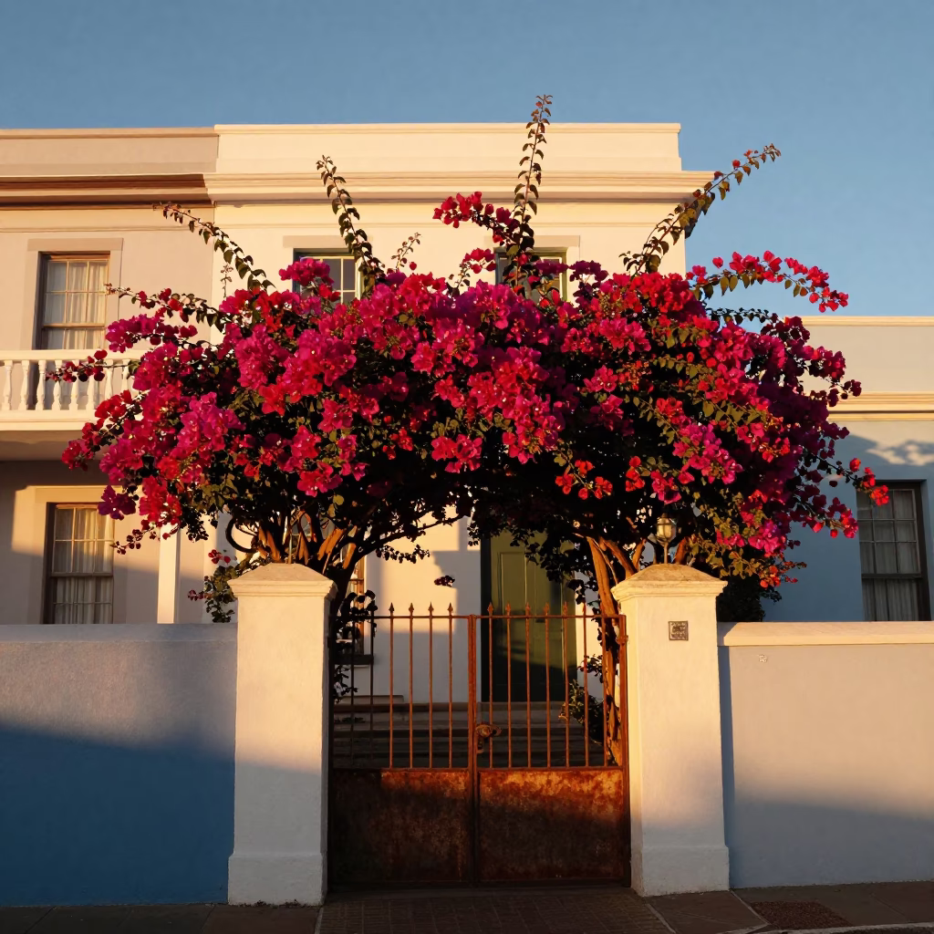 Bougainvillea Draped in Cape Town in in Cape Town, South Africa
