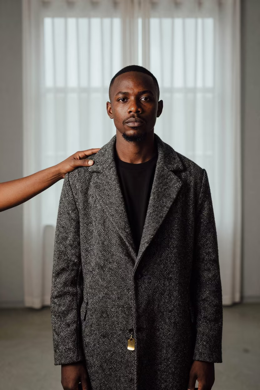 Bouvier des Ardennes Portrait in Paramaribo Studio in in a quiet portrait studio with a plain backdrop and eye-level framing near Paramaribo
