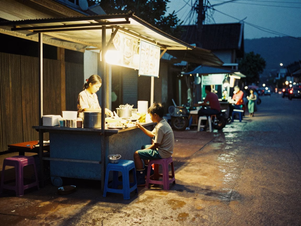 Boy in Luang Prabang in in Luang Prabang, Laos