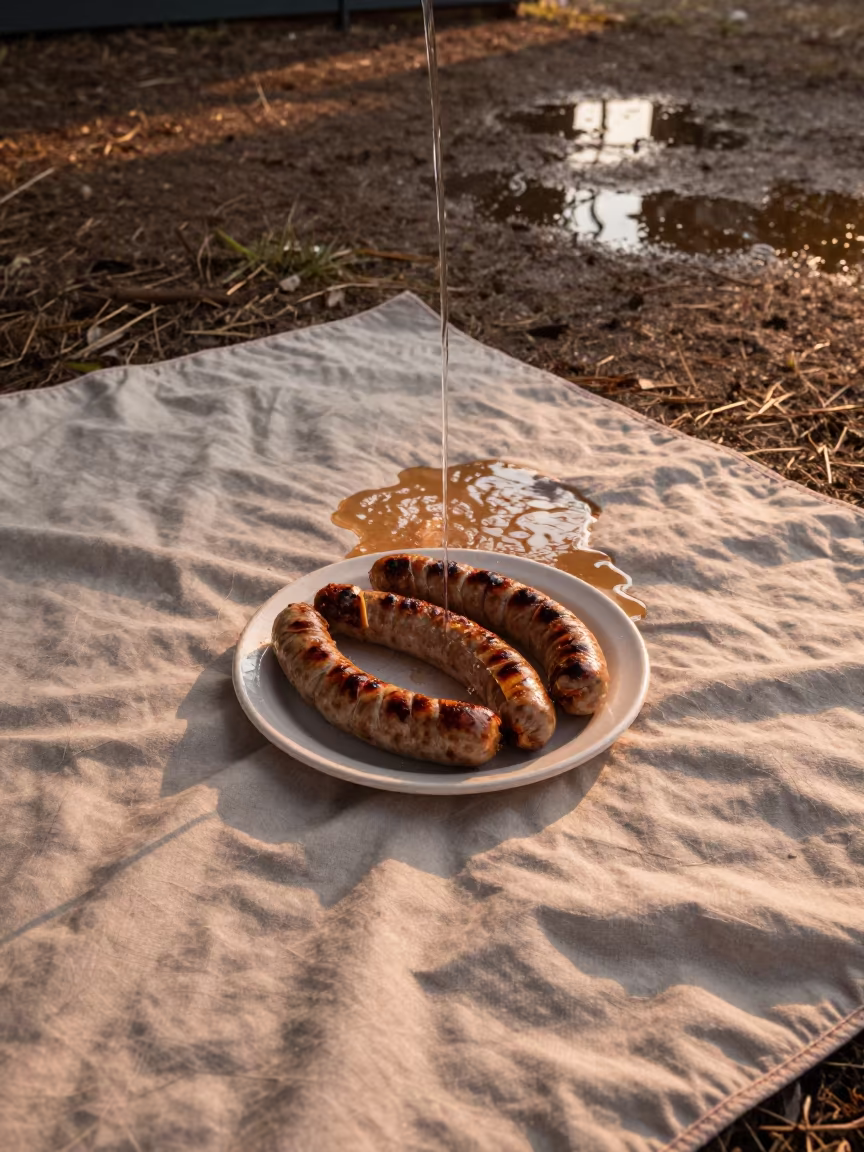 Braai Boerewors Pap on Picnic Blanket in on a picnic blanket in New Orleans