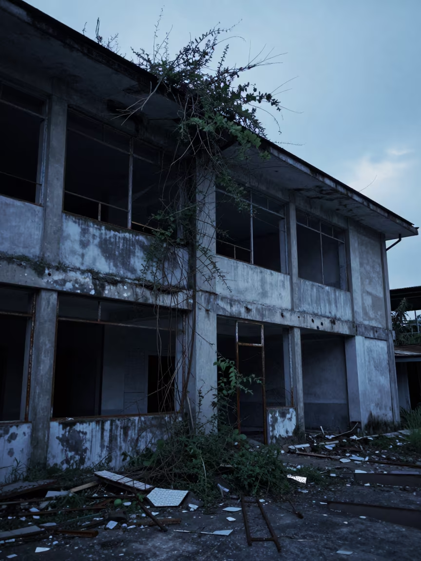 Brambles Overrun Courthouse Annex Bangkok Twilight in near Sukhumvit, Bangkok