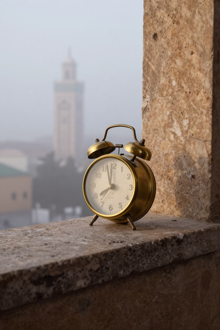 Brass Alarm Clock in Casablanca in in Casablanca, Morocco