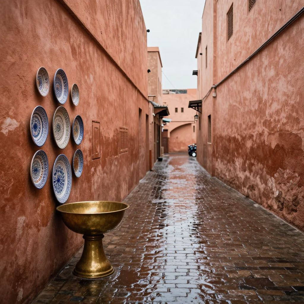Brass Basin in Marrakech in in Marrakech, Morocco