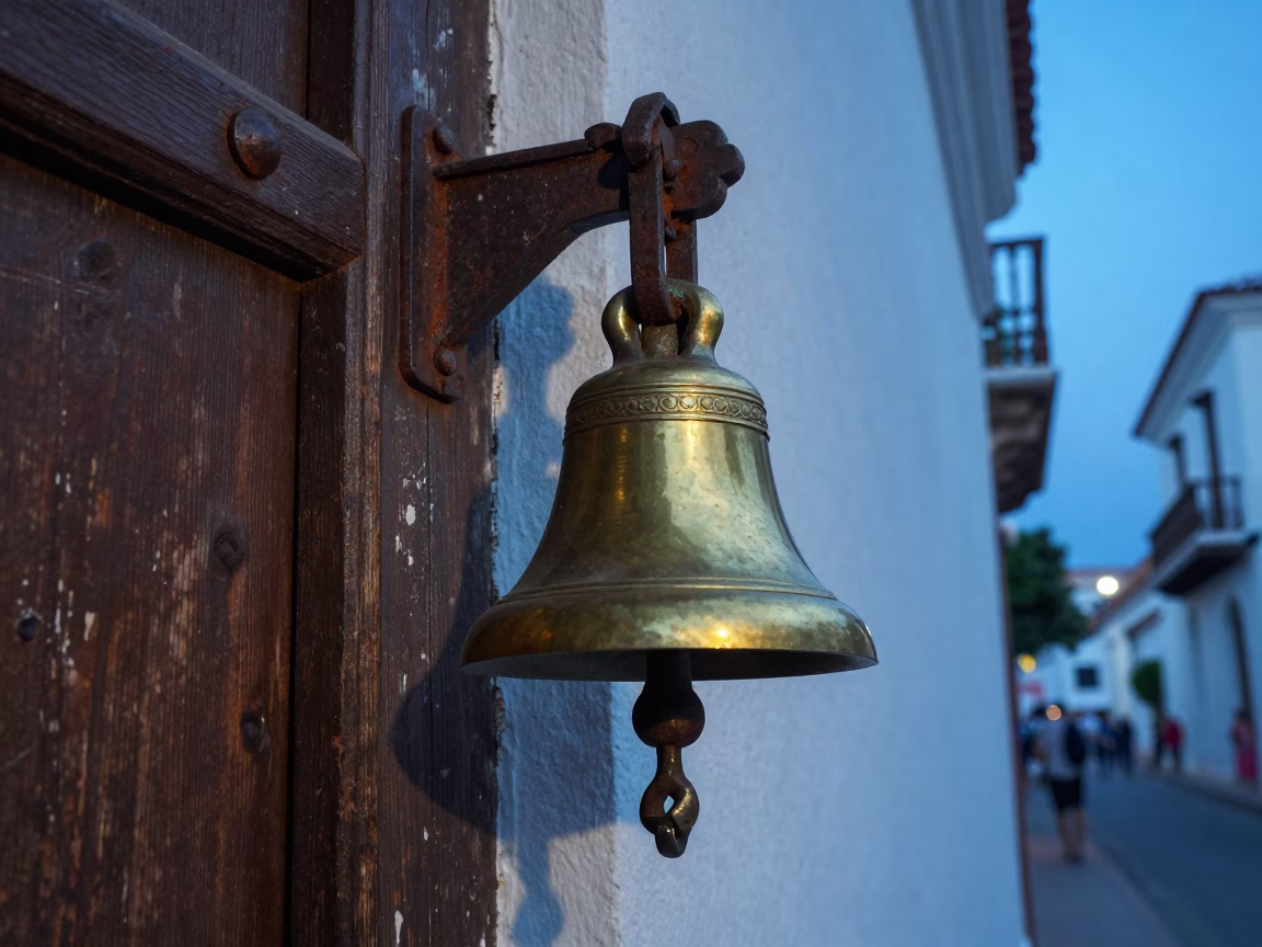 Brass Bell in Cartagena in in Cartagena, Colombia