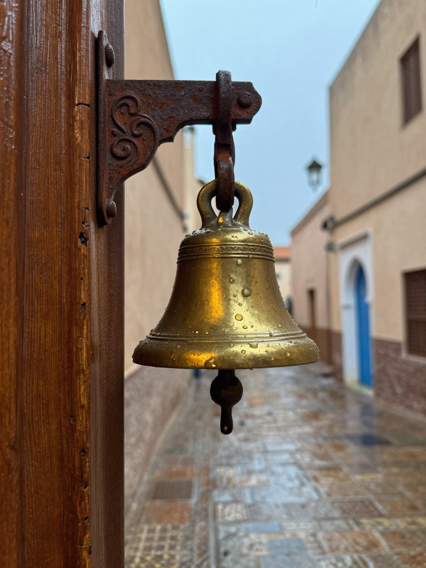 Brass Bell in Essaouira in in Essaouira, Morocco