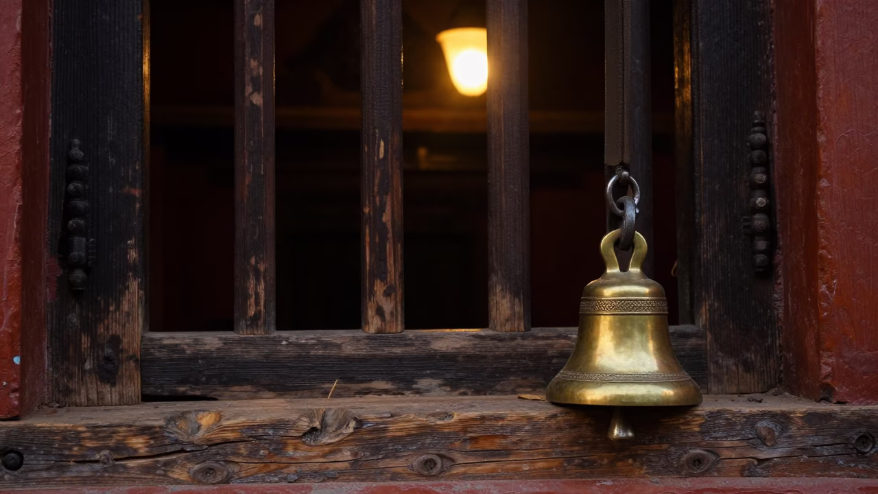 Brass Bell in Kathmandu in in Kathmandu, Nepal