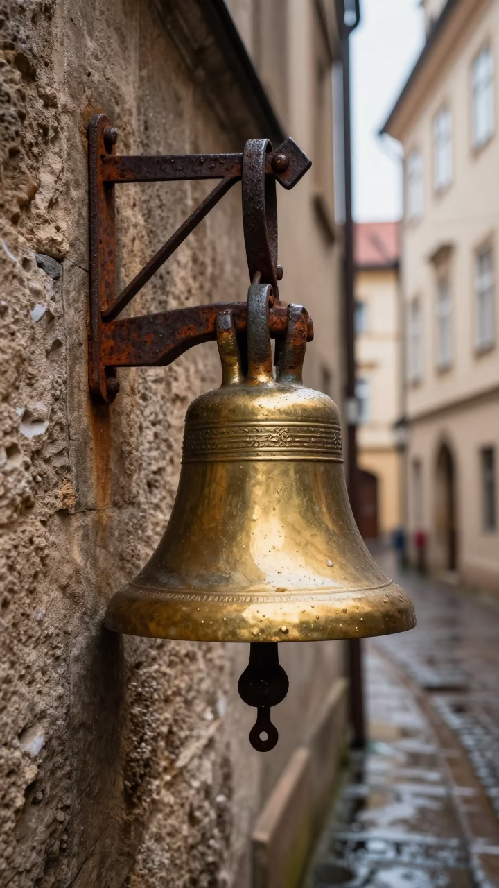 Brass Bell in Prague in in Prague, Czech Republic