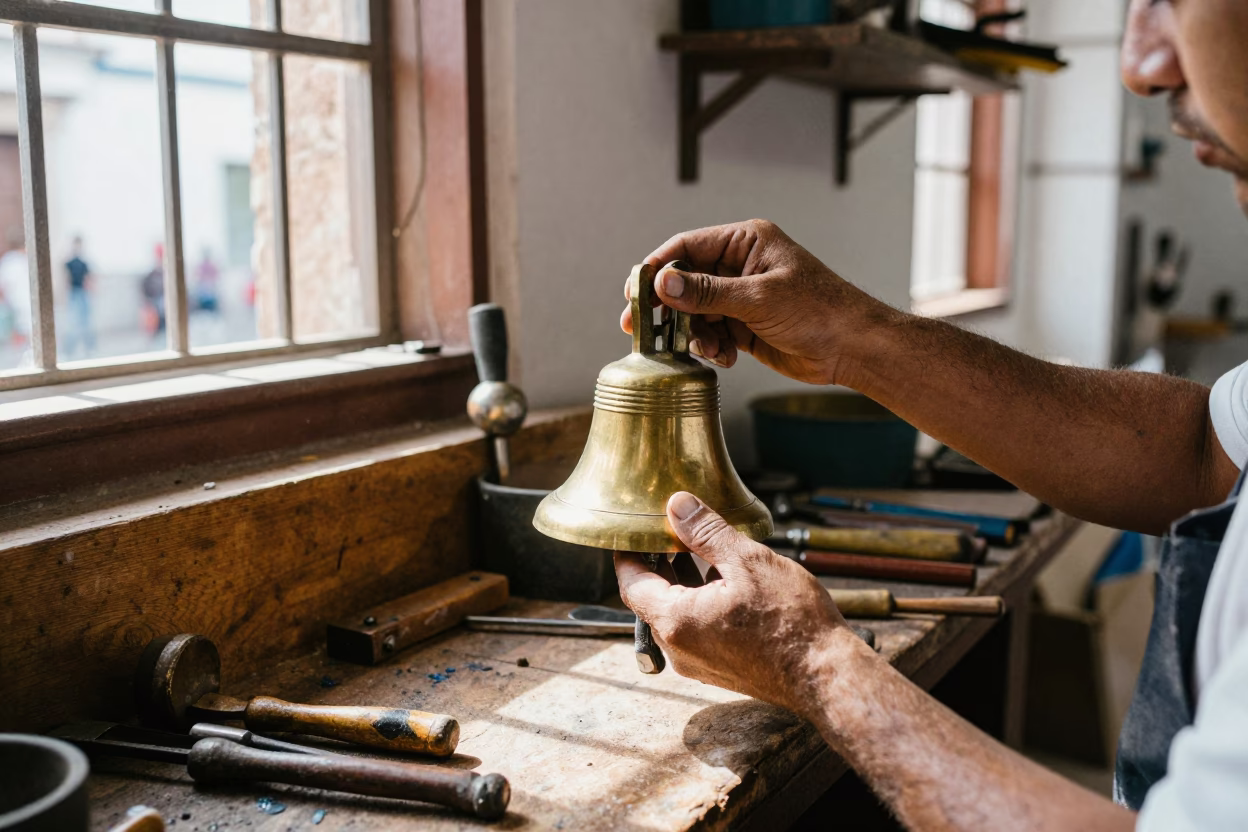 Brass Bell in Quito in in Quito, Ecuador