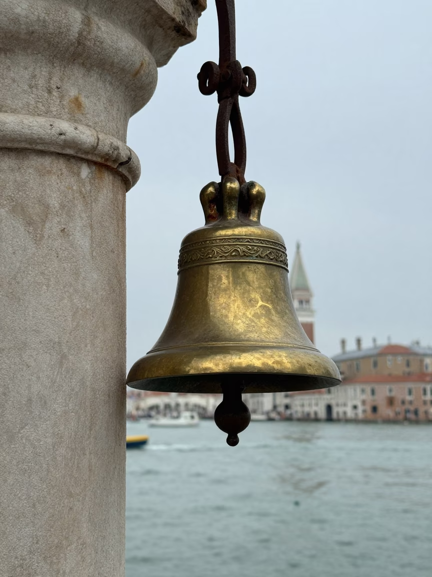 Brass Bell in Venice in in Venice, Italy