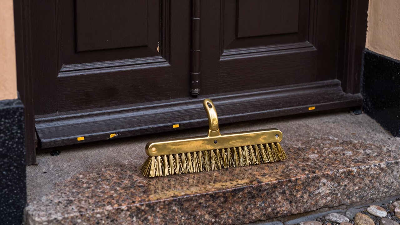 Brass Boot Scraper in Stockholm in in Stockholm, Sweden