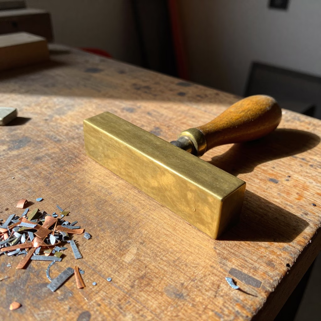 Brass Burnisher in Fez in in Fez, Morocco