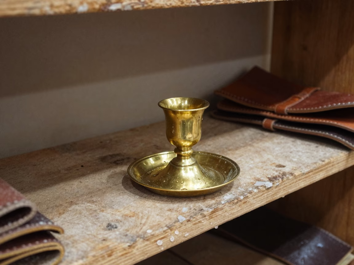 Brass Candle Holder in Fez in in Fez, Morocco