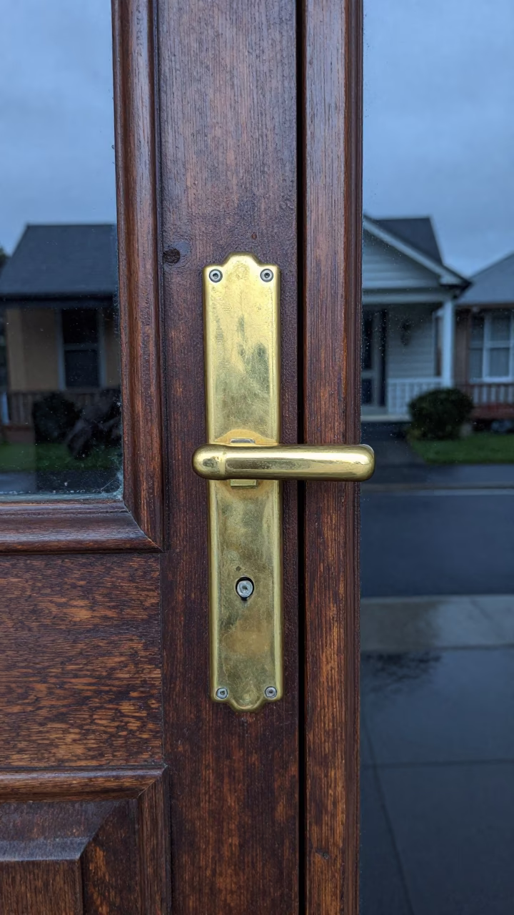 Brass Deadbolt in Wellington in in Wellington, New Zealand