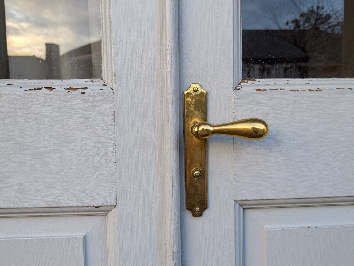 Brass Door Handle in Christchurch in in Christchurch, New Zealand