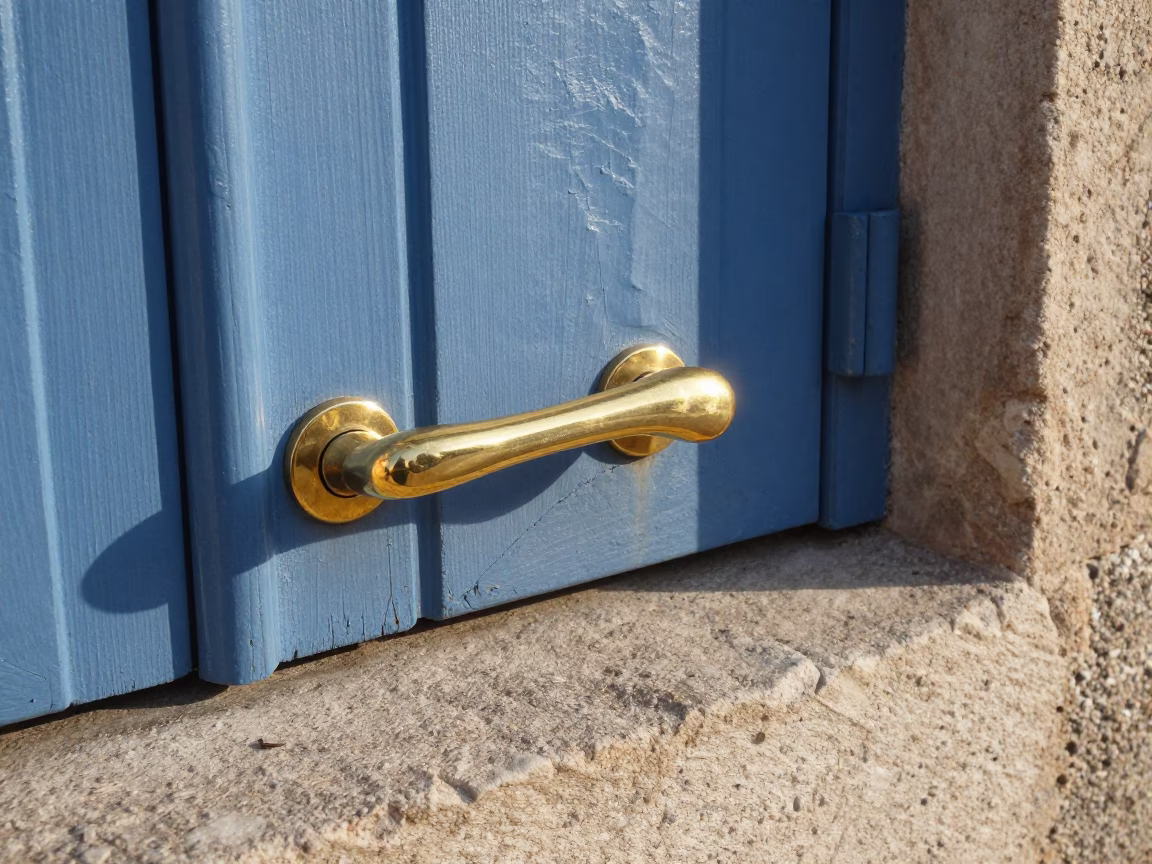 Brass Door Handle in Nice in in Nice, France