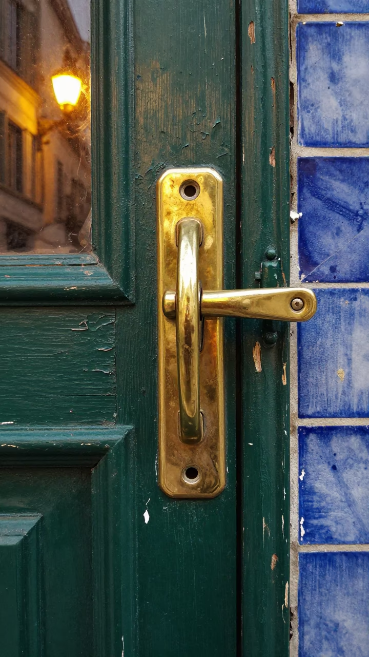 Brass Door Latch in Marseille in in Marseille, France