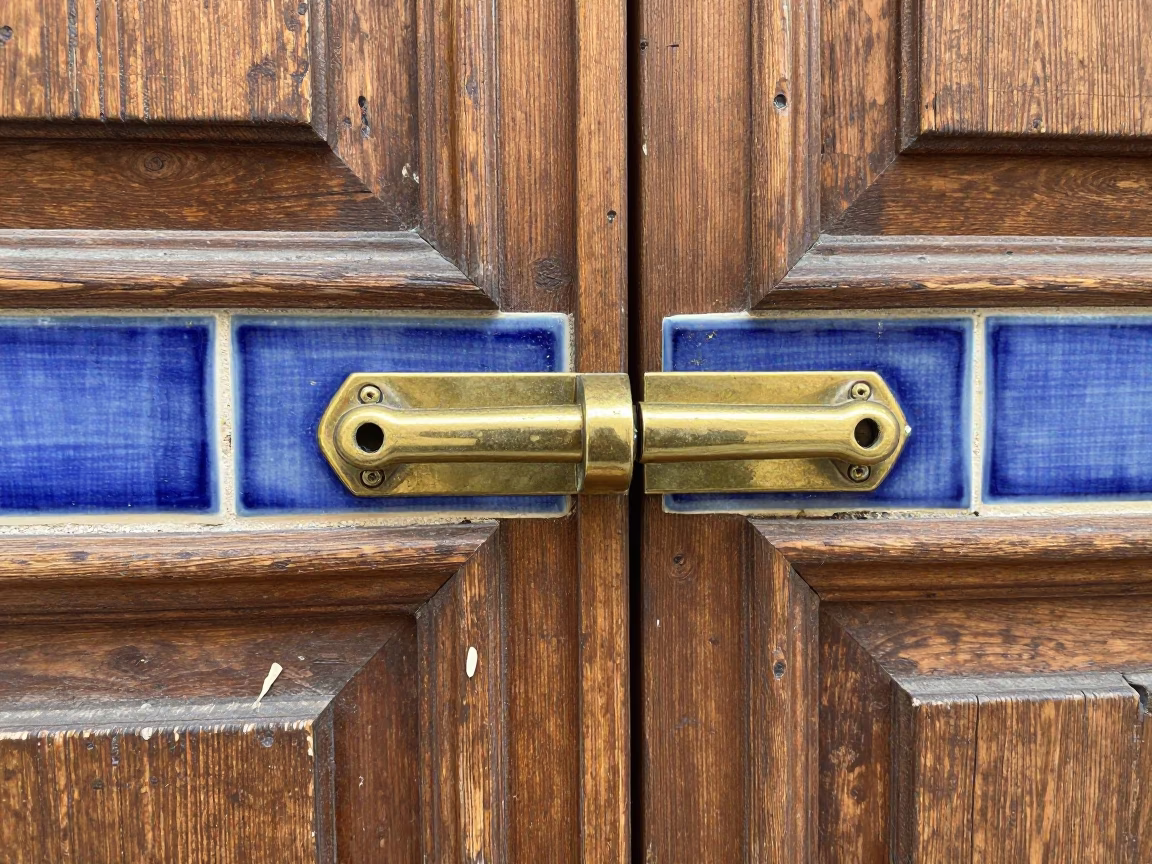 Brass Door Latch in Palermo in in Palermo, Italy